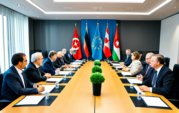 리비아 내전 원인과 경과 - **

"A conference room in Geneva, Switzerland. Diplomats from various countries are seated around a ...
